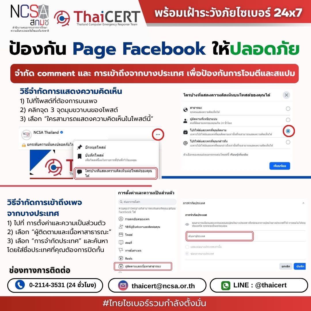 ป้องกัน Page Facebook ให้ปลอดภัย